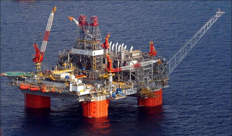 an oil platform in U.S.A waters, near Alaska