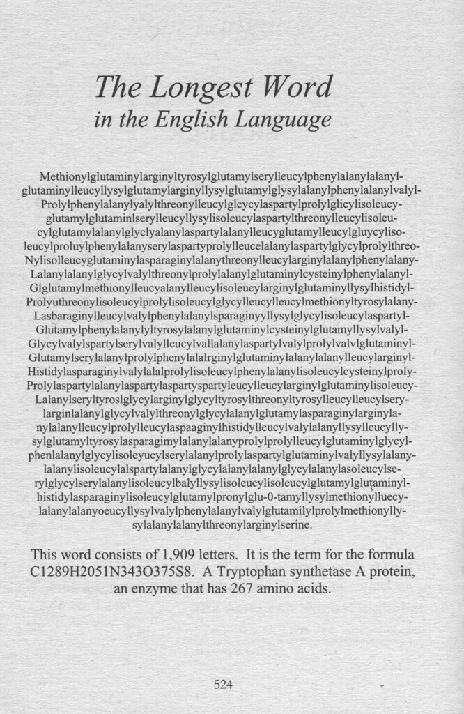 what is the longest word in the English language